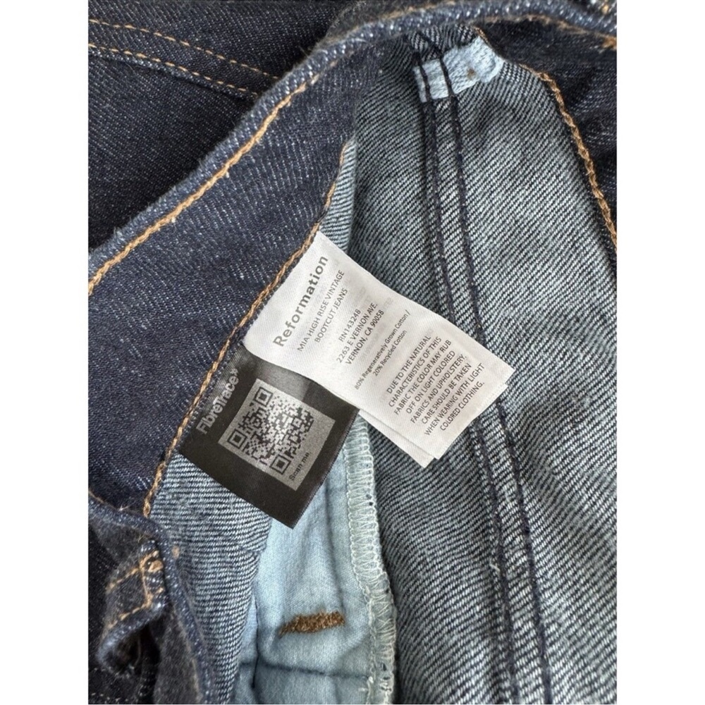 Reformation Fiona Cropped Denim Jacket And Mia Bootcut Jeans Set M - Picture 13 of 13